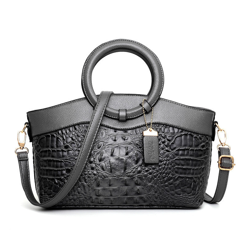 GYKAEO Luxe Crocodile-Texture Leather Tote