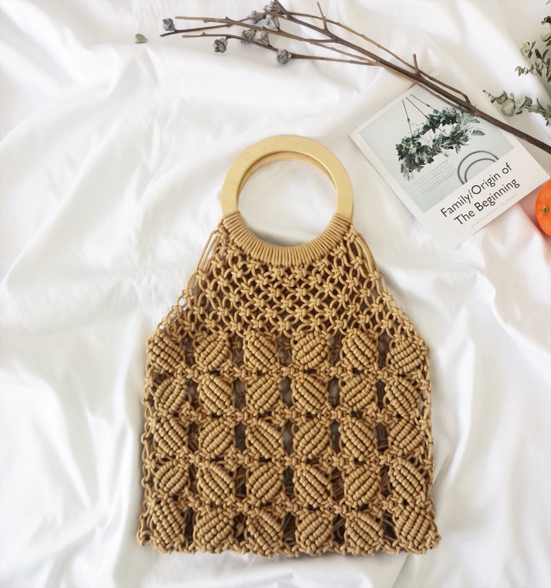 Boho Woven Tote for Women