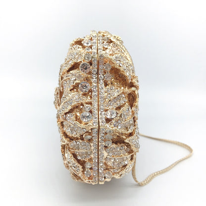 Hollow Rose Diamond Dinner Bag – Luxury Evening Clutch
