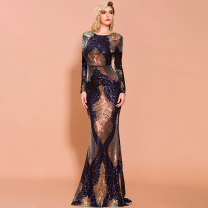 Elegant Sequin Mermaid Evening Dress