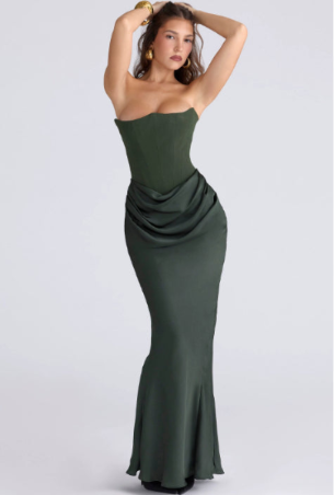Sleek Tube Maxi Dress — Bandeau Party Gown