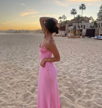 Elegant Satin Slip Maxi Dress