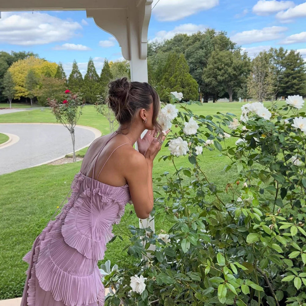 Elegant Ruffled Midi Dress