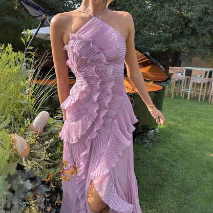 Elegant Ruffled Midi Dress